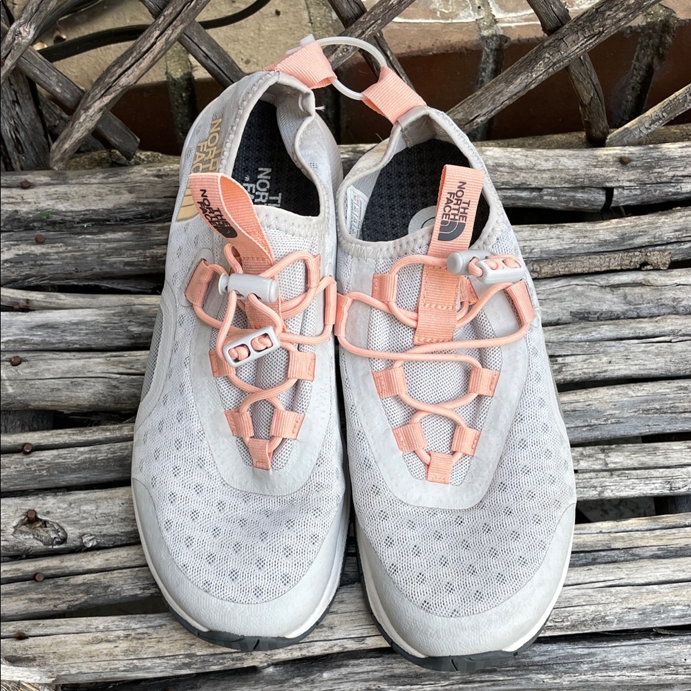The North Face Women's Light Gray and Peach Athletic Water Shoes - Picture 3 of 8